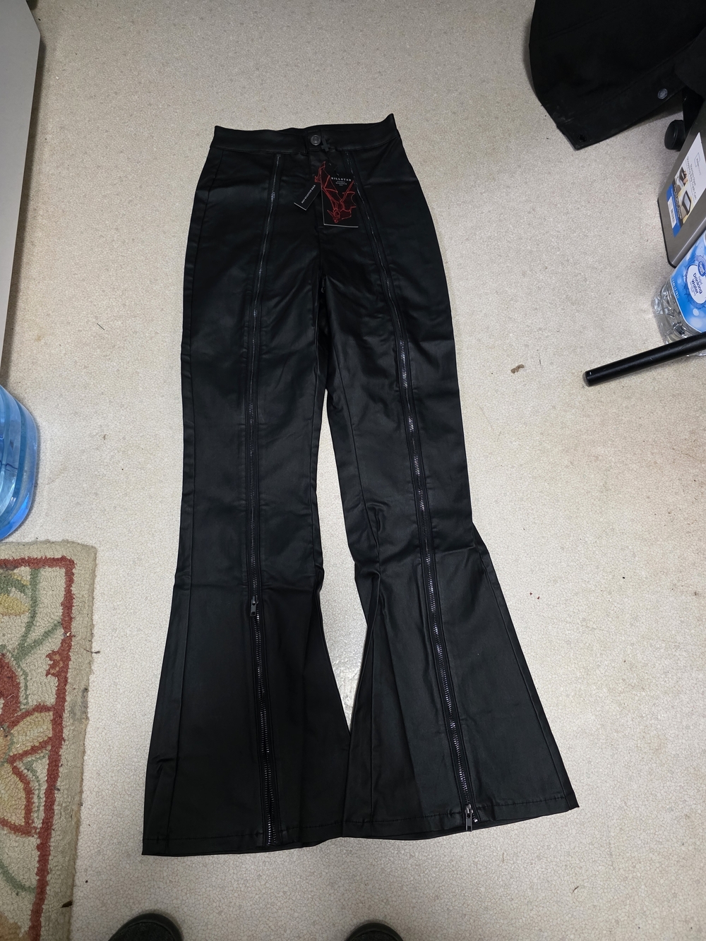 Killstar- Maleficent's Mirage- Black Flared Zip-Front Pants